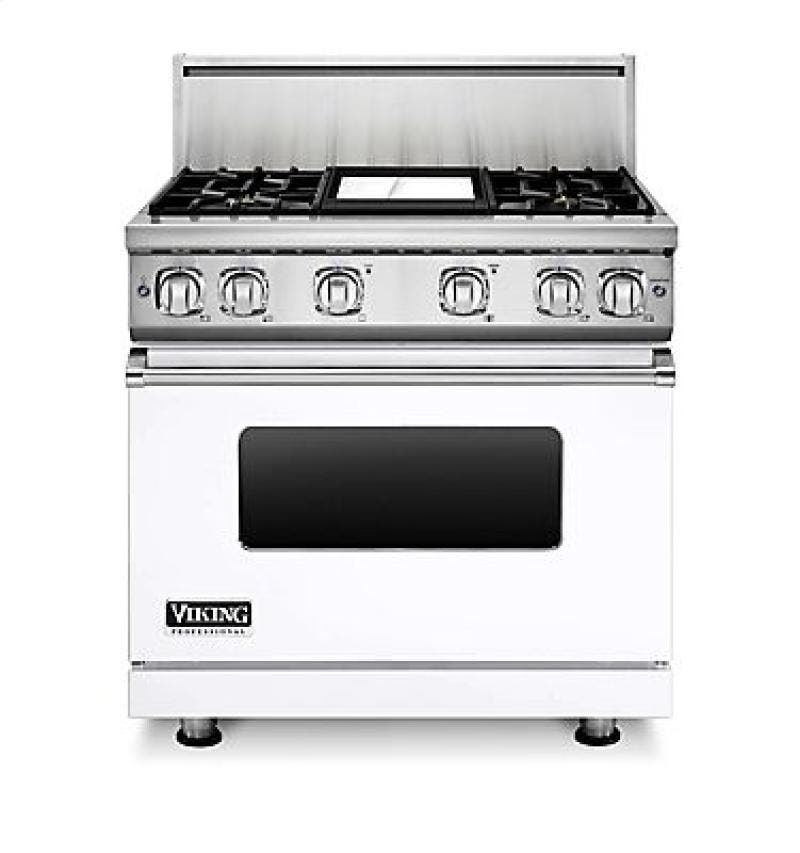 Viking VGR7364GWH White, Natural Gas