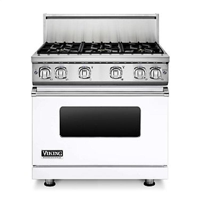 Viking VGR7366BWH White, Natural Gas