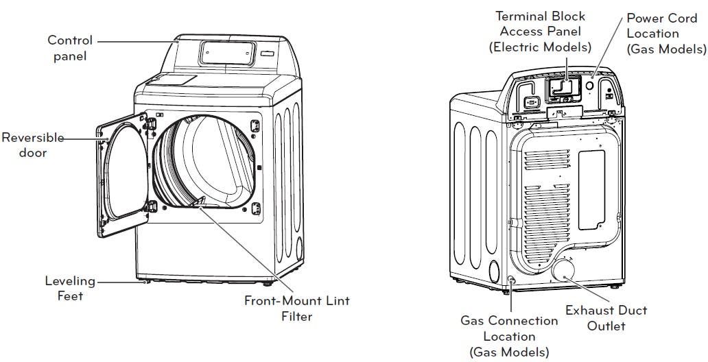 LG DLGX6002V Graphite Steel
