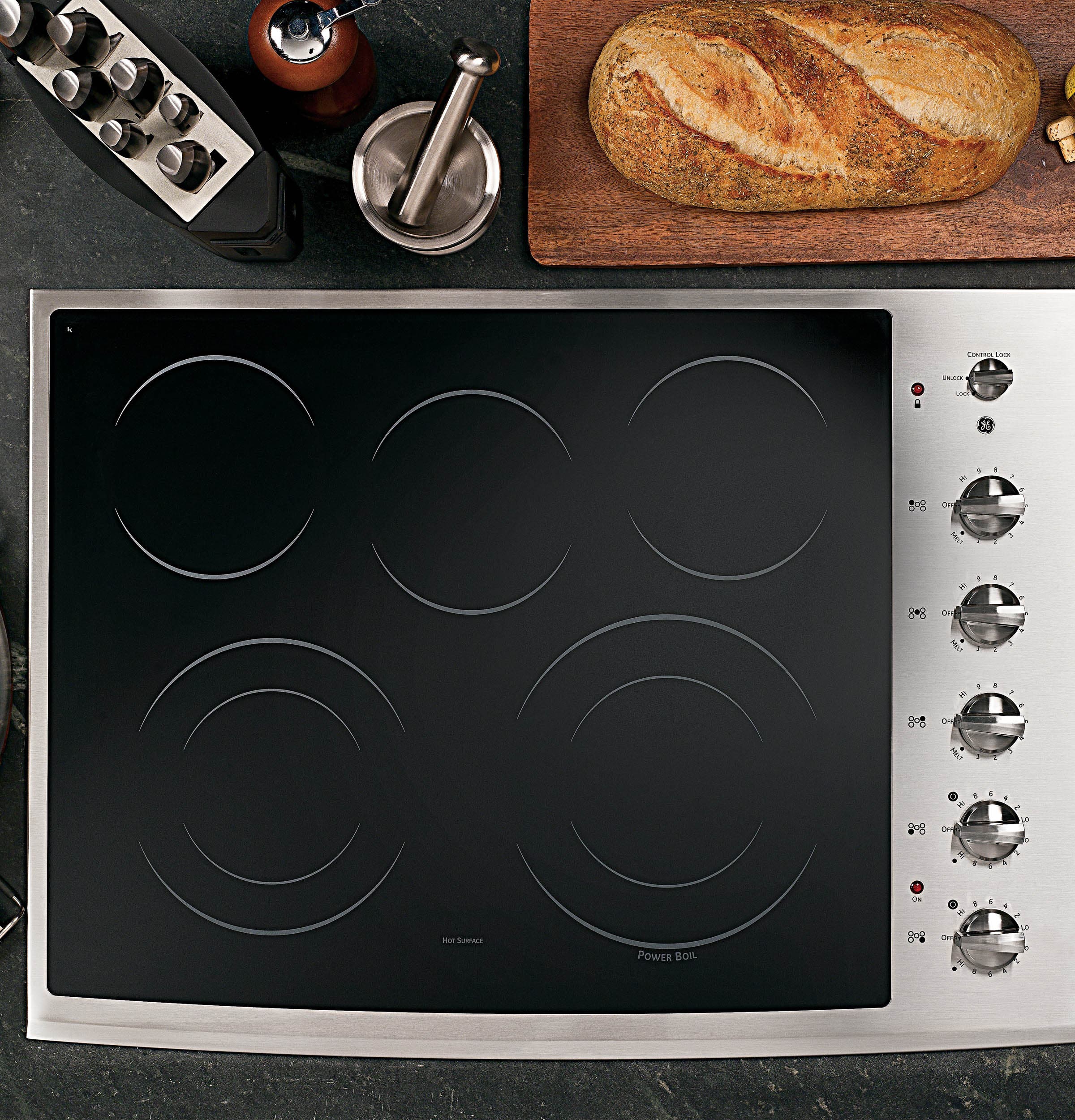 GE PP944STSV 30" Smoothtop Electric Cooktop