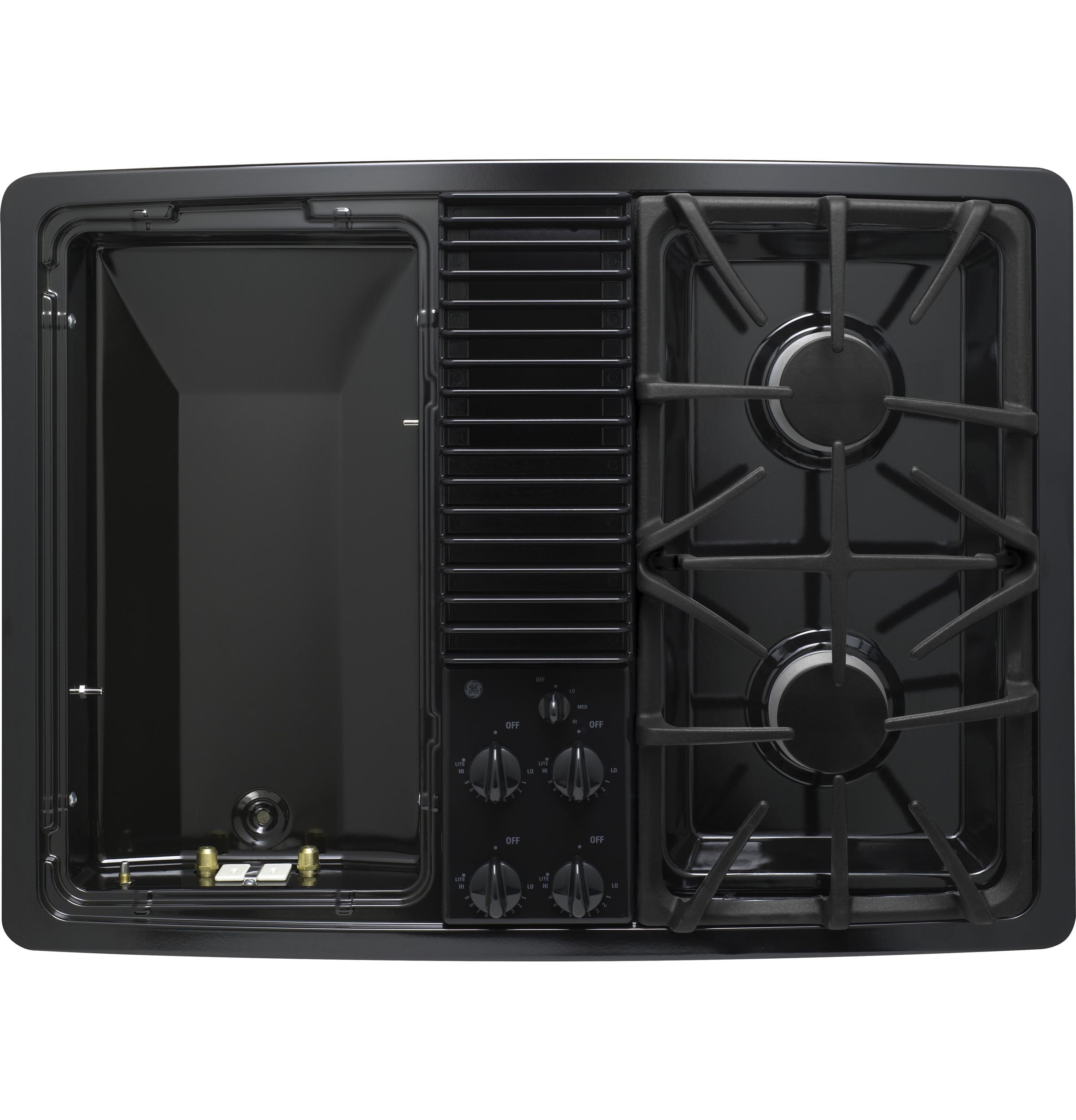 GE PGP990DEFBB 30" Gas Downdraft Modular Cooktop