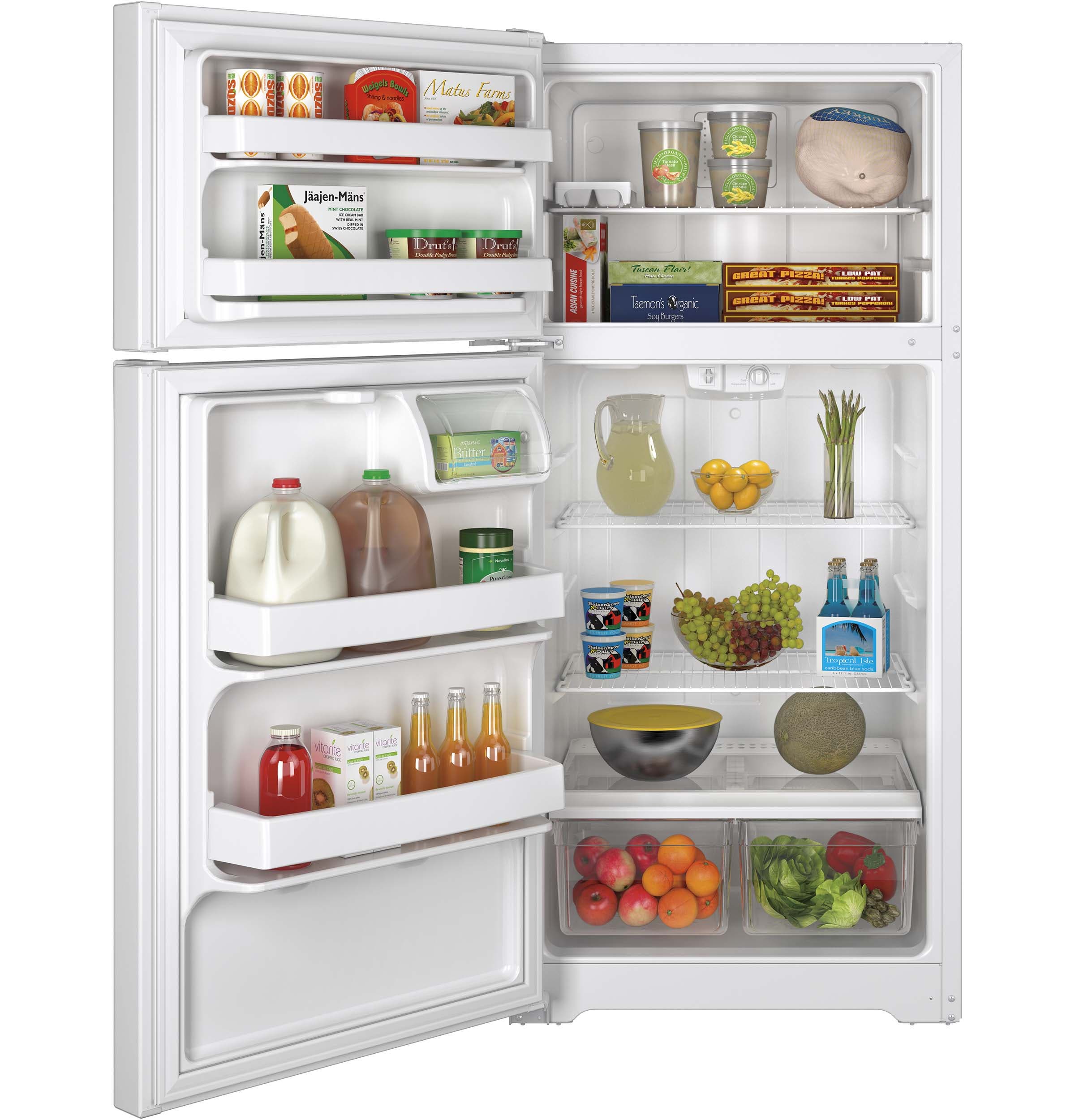 GE GTS15CTHLWW White, Left Door Swing