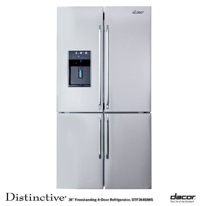 Dacor DTF364SIWS 23.4 Cu. Ft. French Door Refrigerator