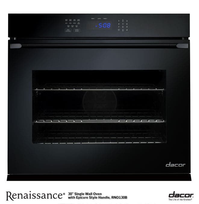 Dacor RNO130B Black Glass with Epicure Style Black Handle