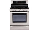 30" Freestanding Gas Range with 5 Sealed Burners, Center Griddle, True Convection and EasyClean Capability