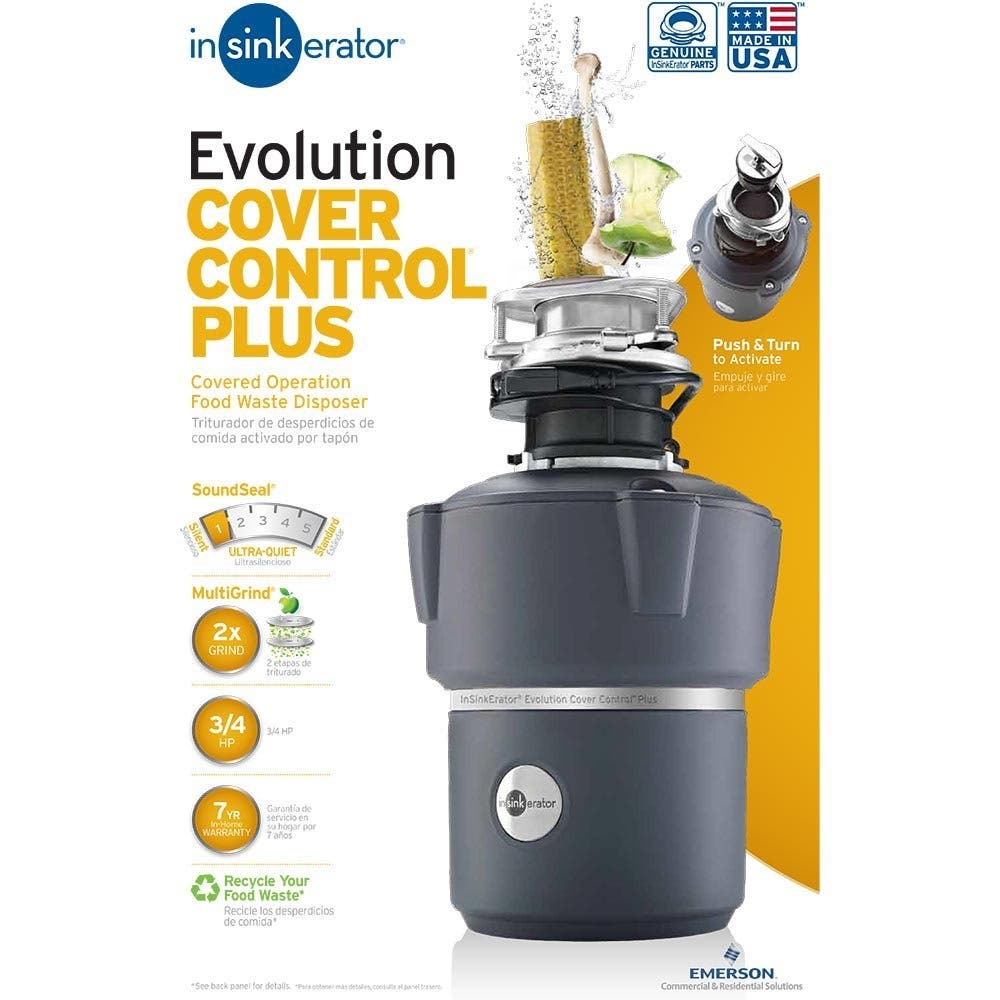Insinkerator COVERCONTROLPLUS 3/4 HP Batch Feed Waste Disposer