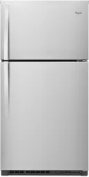 33 Inch Top Freezer Refrigerator with 21 Cu. Ft. Total Capacity, Frameless Shelves, Flexi-Slide Bin, Humidity-Controlled Crisper, Gallon Door Storage, LED Lighting, EZ Connect Ice Maker Kit Compatible, ADA Compliant, and ENERGY STAR