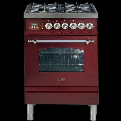 Ilve UPN60DVGGRBX Burgundy