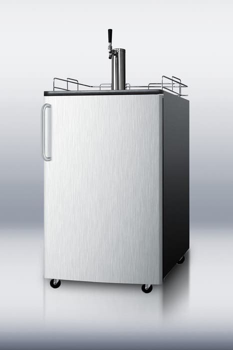Summit SBC501BSSTB Stainless Door, Black Top