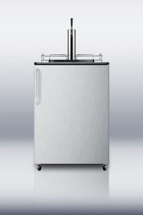 Summit SBC501BSSTB Stainless Door, Black Top