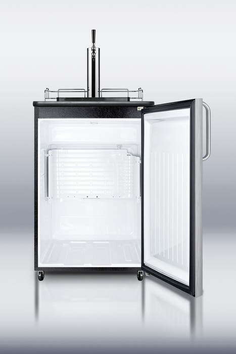 Summit SBC501BSSTB Stainless Door, Black Top
