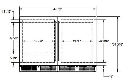 Perlick HP48WOS Freestanding