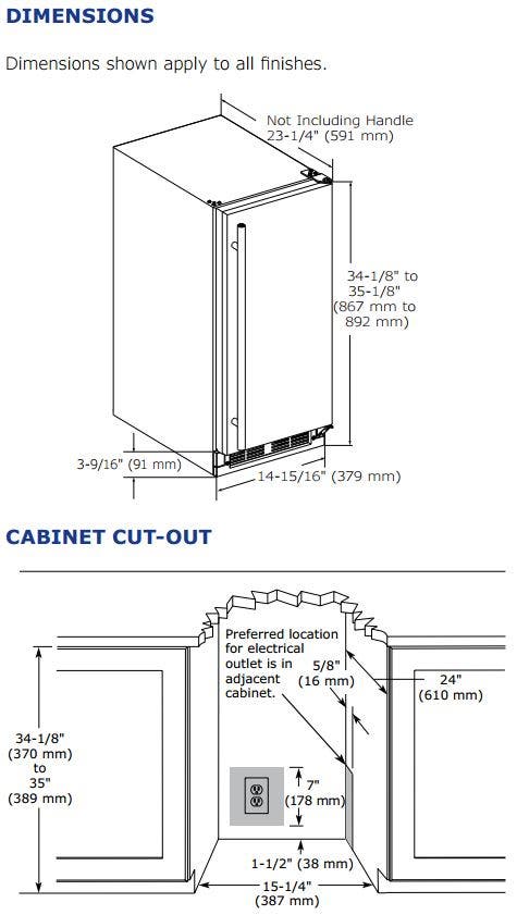U-Line UBI1215SOD00A Stainless Steel