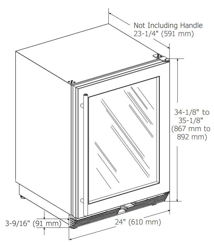 U-Line U1024WCS00A 24 Inch Built-in Wine Storage