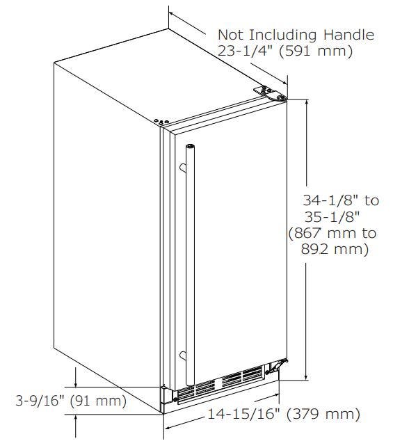 U-Line U1215RSOD00A 2.9 cu. ft. Outdoor Refrigerator