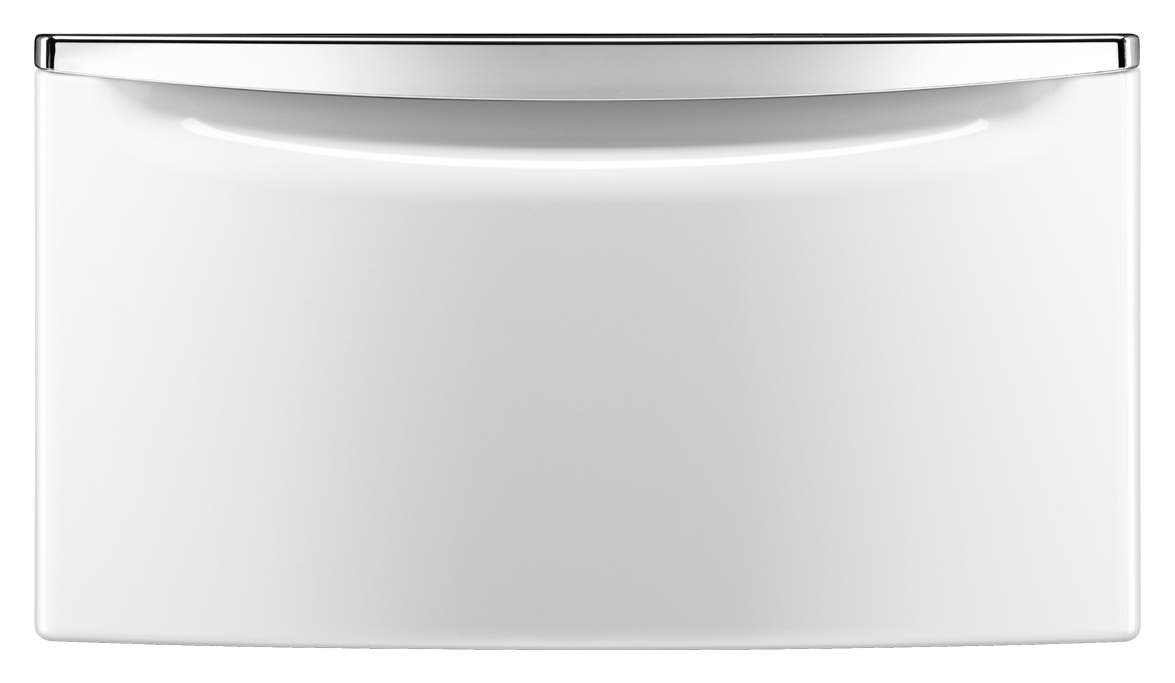 15 1/2 Inch Height Laundry Pedestal with Storage Drawer and Chrome Handle