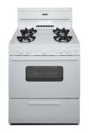 30 Inch Freestanding Gas Range with 4 Sealed Burners, Electronic Ignition, 17,000 BTU Oven Burner, Electronic Clock/Timer, Interior Oven Light, ADA Compliant and 10 Inch Glass Tempered Backguard