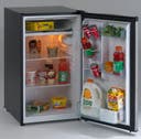4.4 cu. ft. Compact Refrigerator with 2 Slide-Out Glass Shelves, 3 Door Bins, 6-Can Door Storage, Interior Light, Reversible Door and Manual Defrost