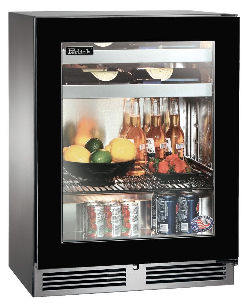 Perlick HH24BS34L Panel Ready-Glass, Left Hinge Door Swing