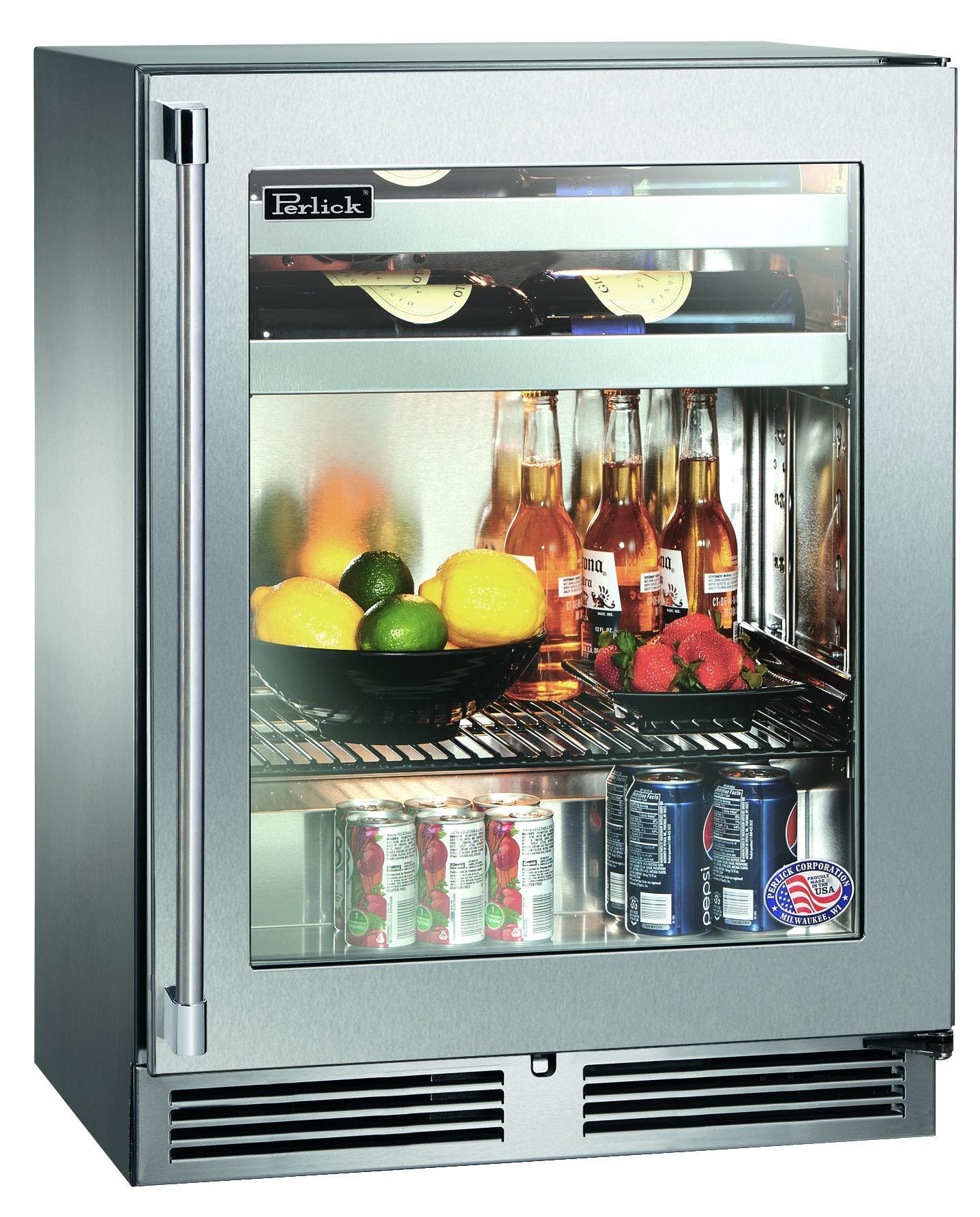 Perlick HH24BS33R Stainless Steel-Glass, Right Hinge Door Swing