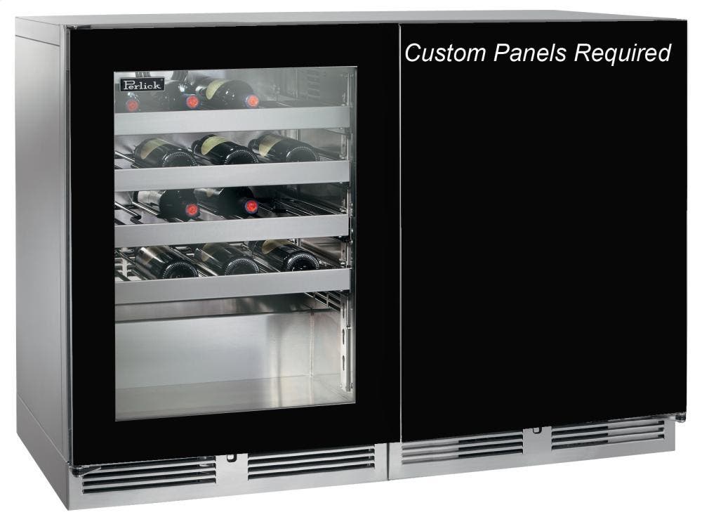 Perlick HP48WWS34L2R Left Glass Panel, Right Solid Panel