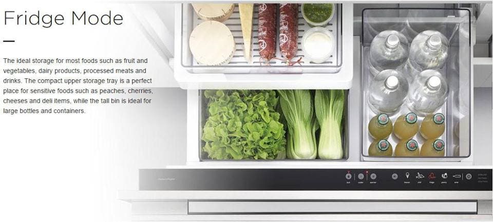 Fisher Paykel RB36S25MKIW1 34" Built-in Single Drawer Multi-Temperature Refri...