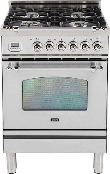 Ilve UPN60DVGGIXN SS 4 BRNR 24" NATURAL GAS