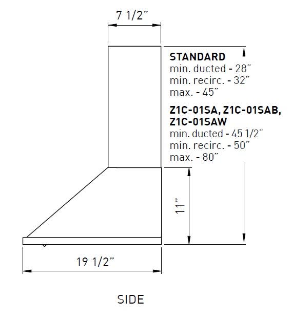 Zephyr ZSAE30CW White