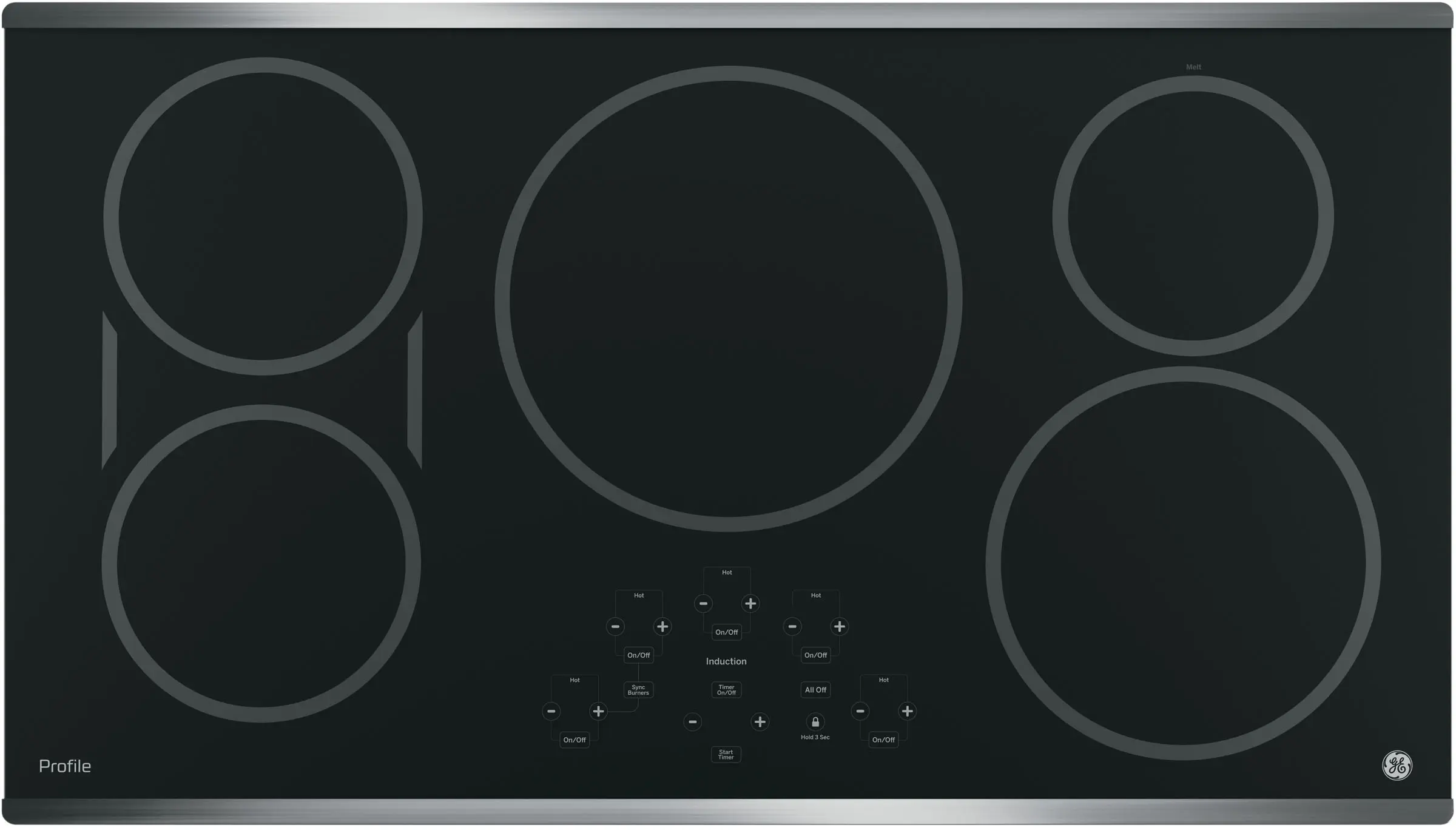 GE PHP9036SJSS Stainless Steel On Black