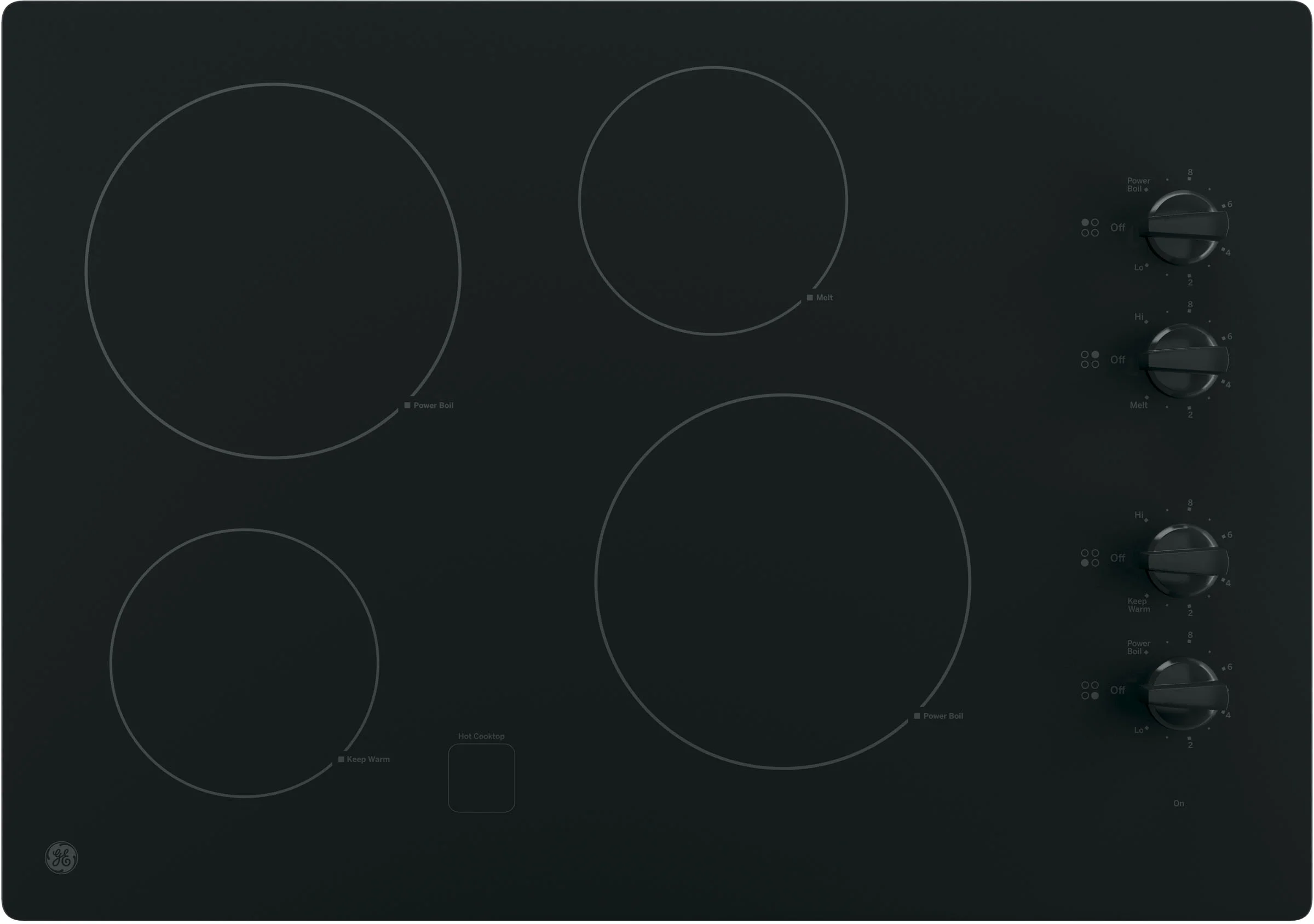 GE JP3030DJBB 30 Inch BuiltIn Electric Cooktop with 4 Radiant Elements