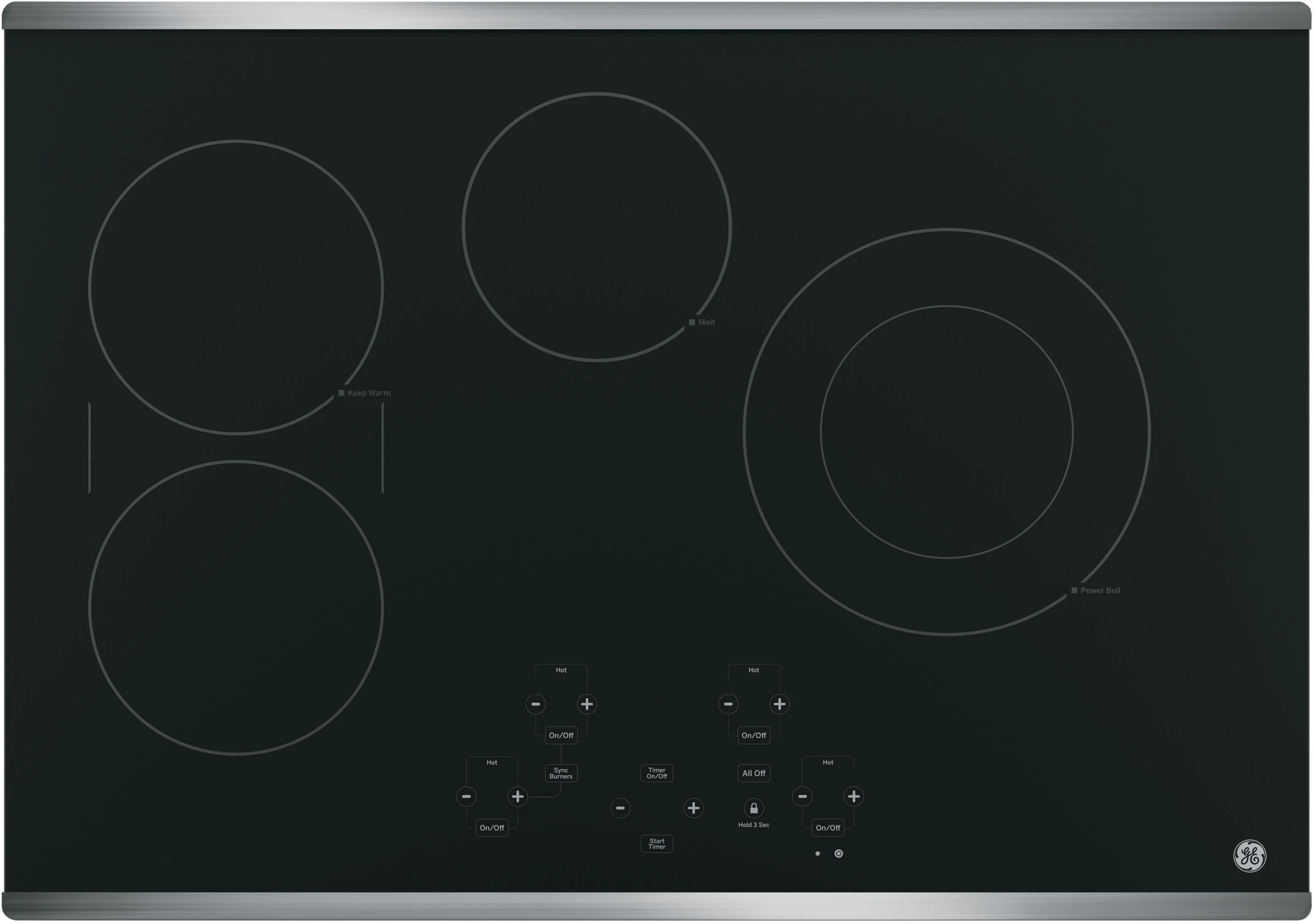 GE JP5030SJSS 30 Inch Electric Cooktop with 4 Radiant Elements