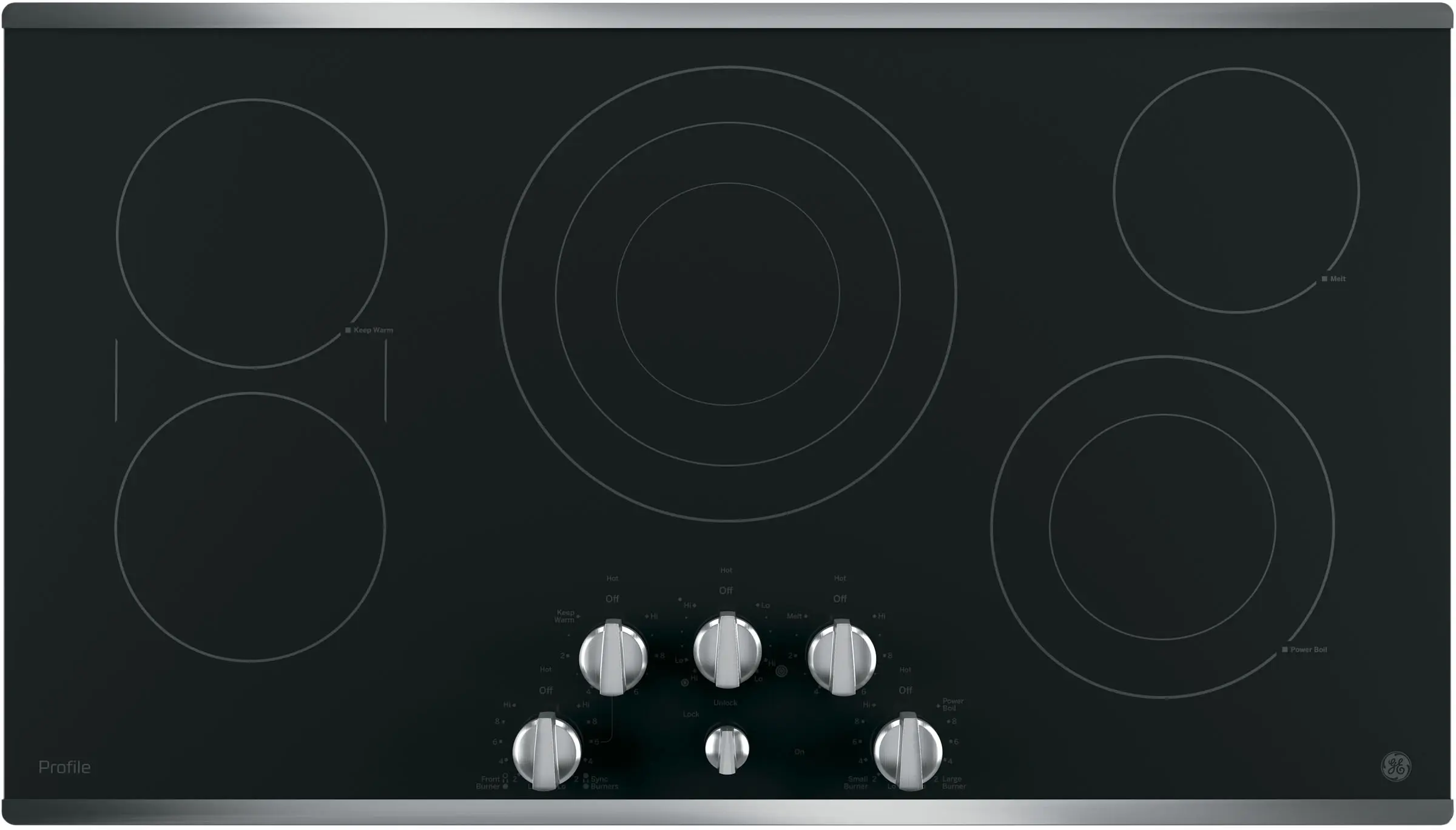 GE PP7036SJSS Stainless Steel On Black