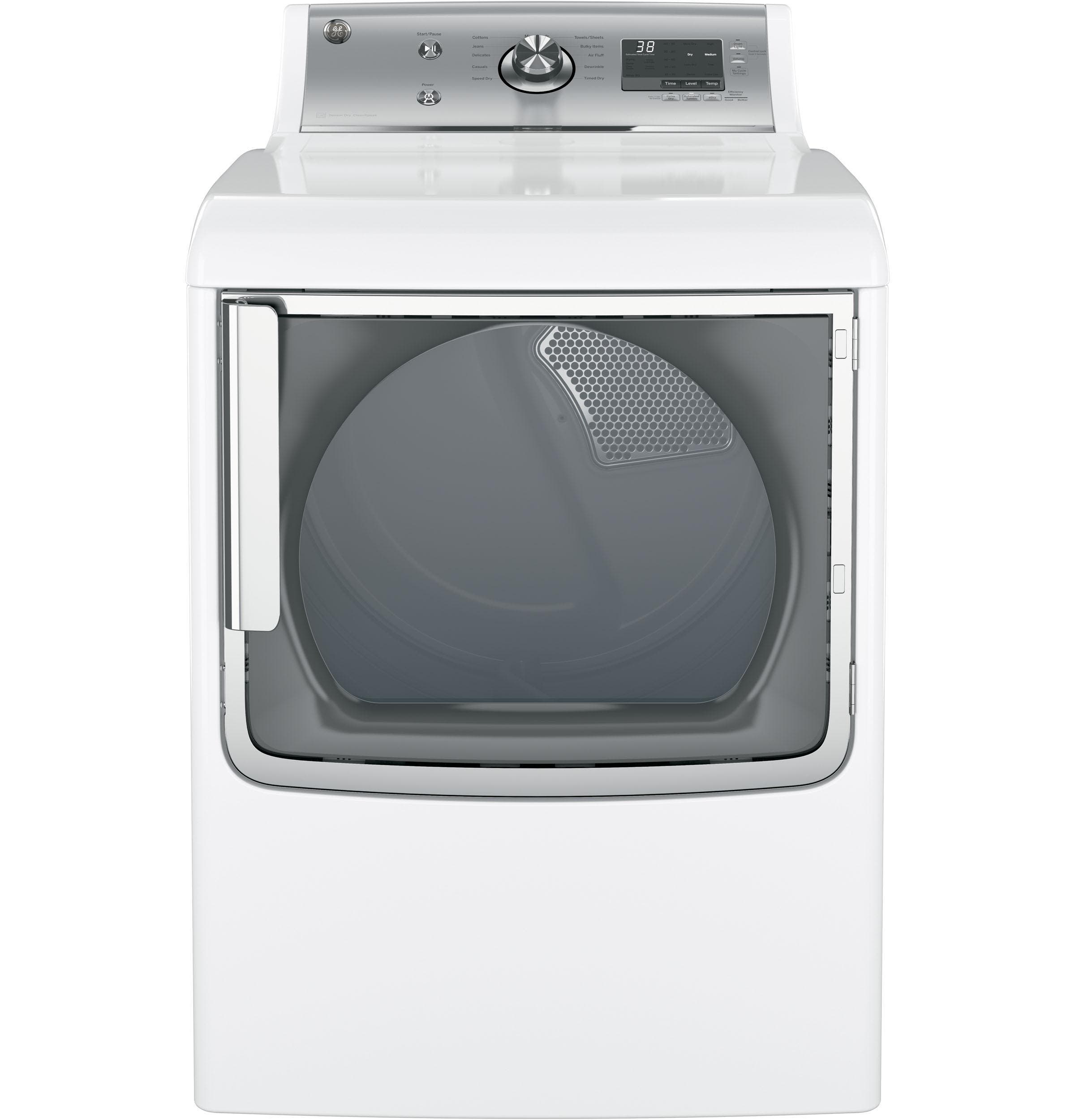 GE GTD81ESSJWS White On White With Silver Backsplash