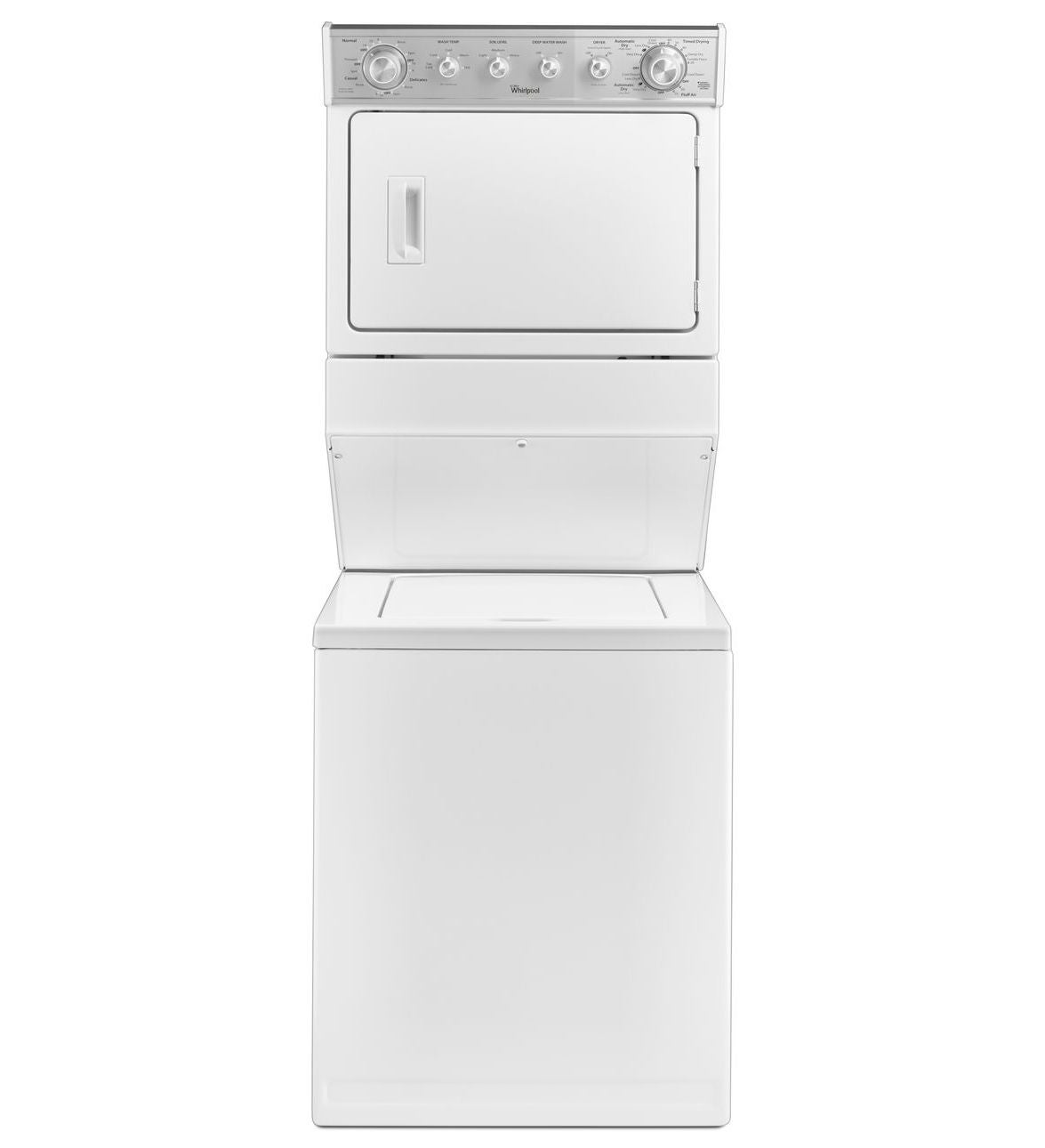 Whirlpool WGT4027EW 27 Inch Gas Laundry Center White | Plesser's