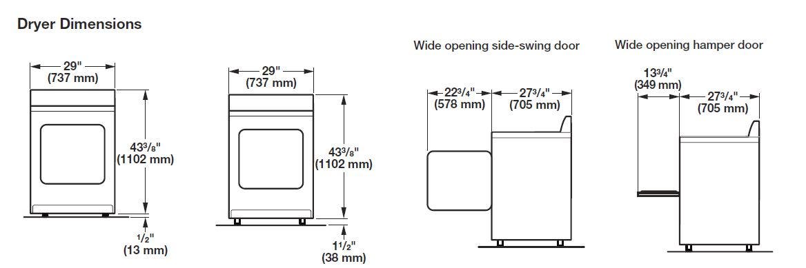 Whirlpool WED4975EW White