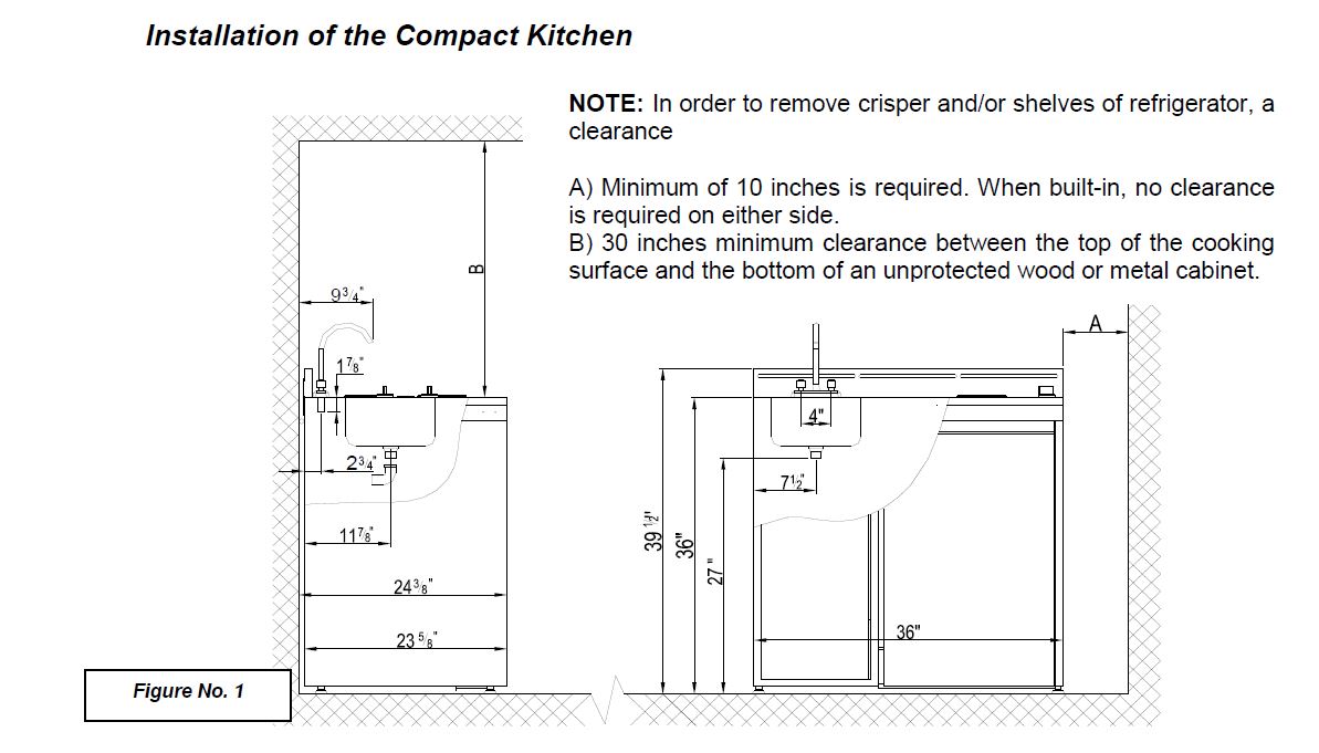 Avanti CK3616 36" Combination Kitchen