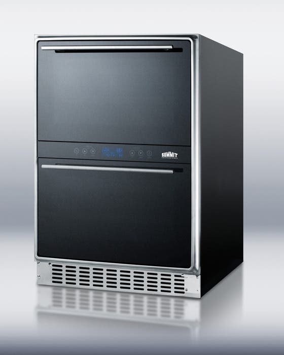 Summit SWCD40 24" Undercounter Dual Zone Double Drawer Wine Cell...