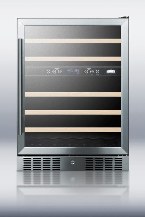 Summit SWC546LBI 24" Undercounter Dual-Zone Wine Storage