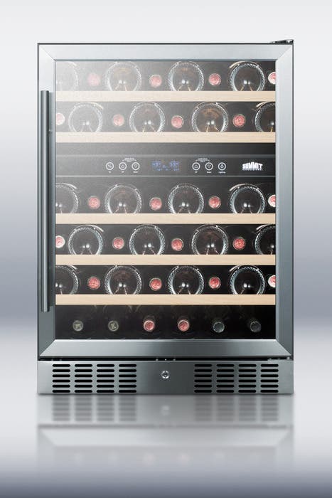 Summit SWC546LBI 24" Undercounter Dual-Zone Wine Storage