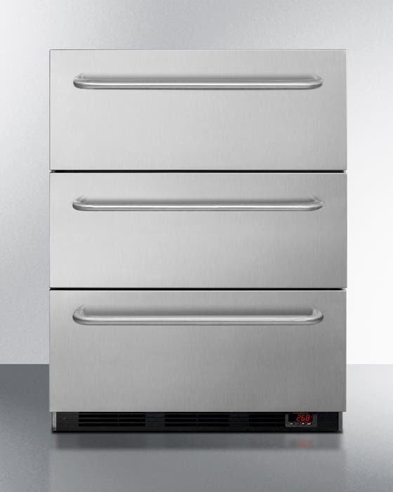 Summit SPF5DSSTB5ADA 24" Undercounter Triple Drawer Freezer