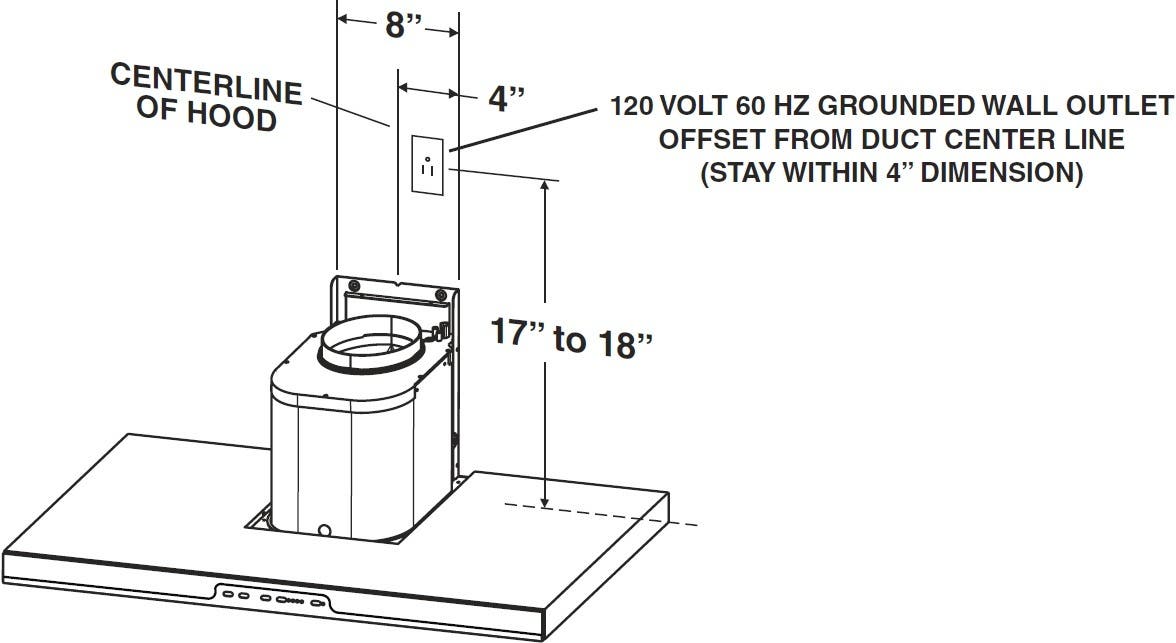 Best WC34I90SB 36" Eclisse Wall-Mount Chimney Hood