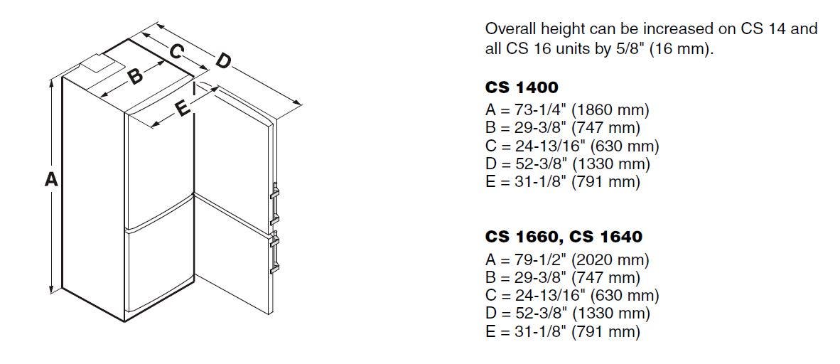 Liebherr CS1660L Left Hand Door Swing