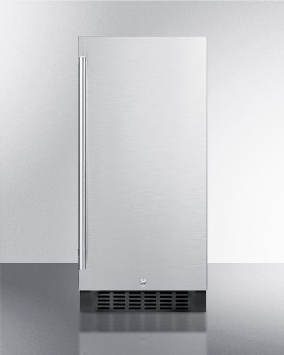 Summit SCR1536BCSS Stainless Steel Cabinet Finish