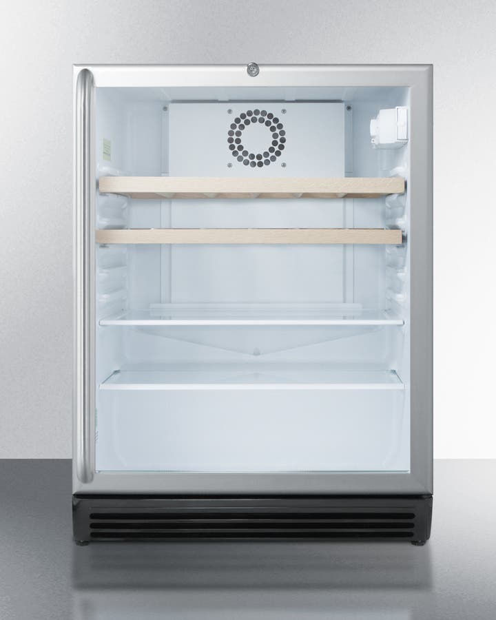 Summit SCR600BLOSRC 2 Wine Shelves, 2 Glass Shelves