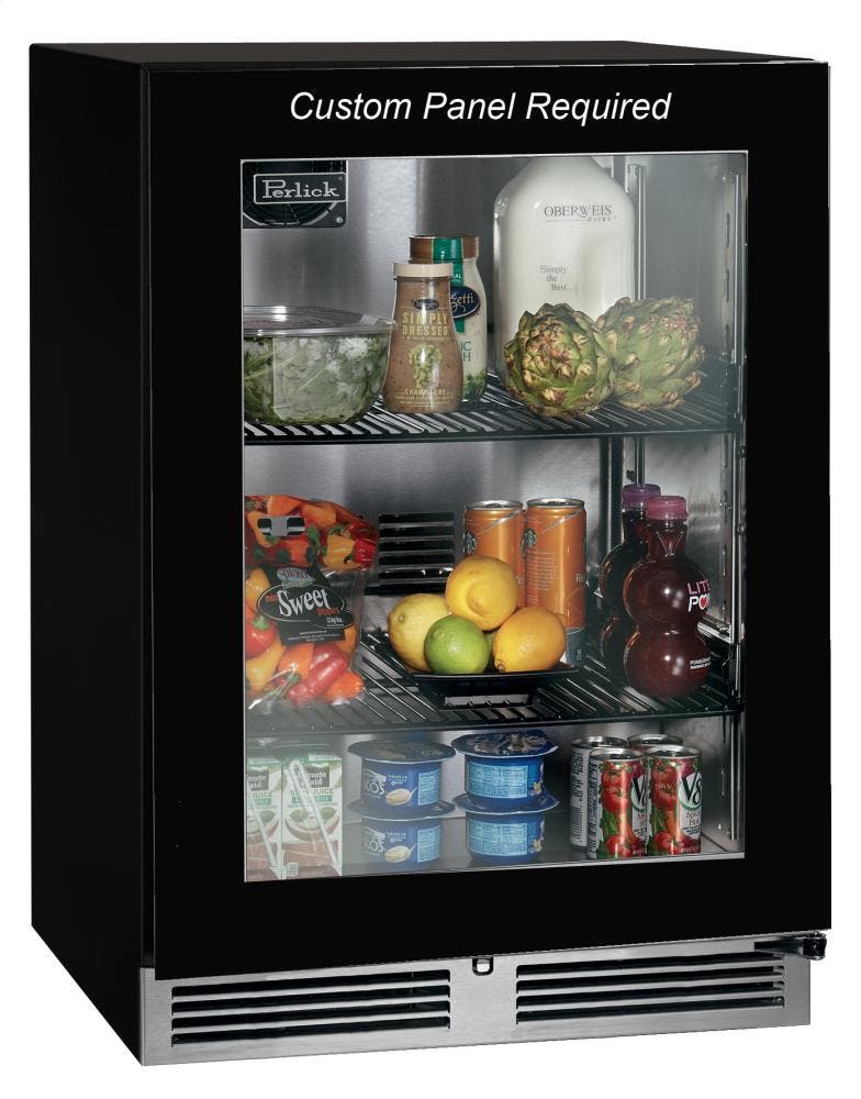 Perlick HC24RB34R Panel Ready-Glass, Right Hinge Door Swing