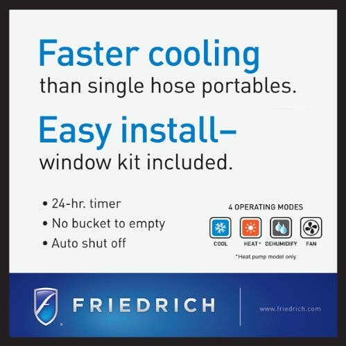 Friedrich P09B 9,300 BTU Portable Air Conditioner