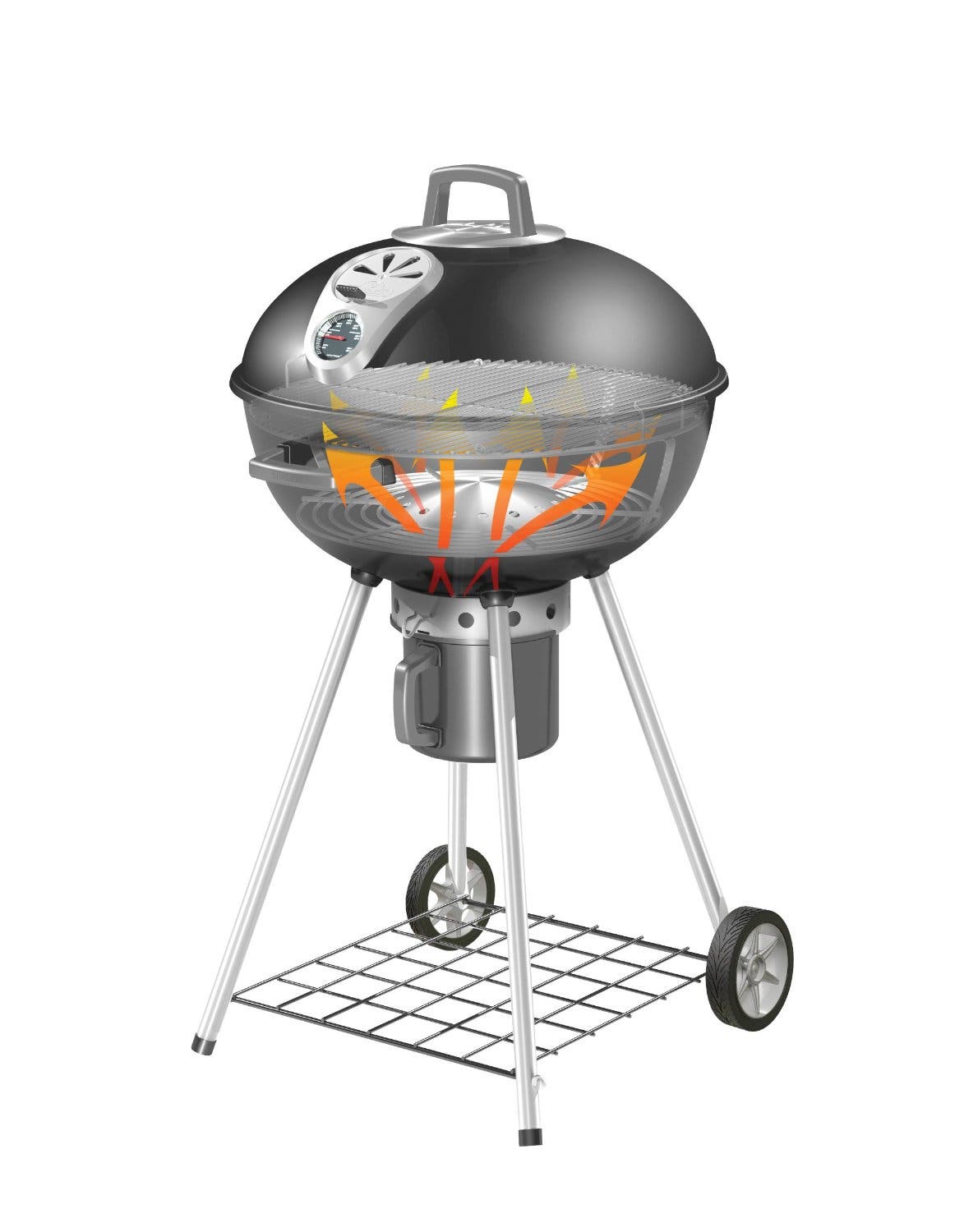 Napoleon PRO22KLEG 23 Inch Portable Charcoal Kettle Grill