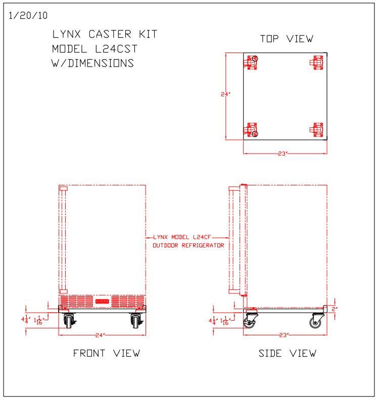 Lynx L24CST Caster Kit