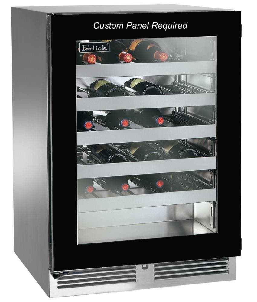 Perlick HP24WO34L Panel Ready-Glass, Left Hinge Door Swing