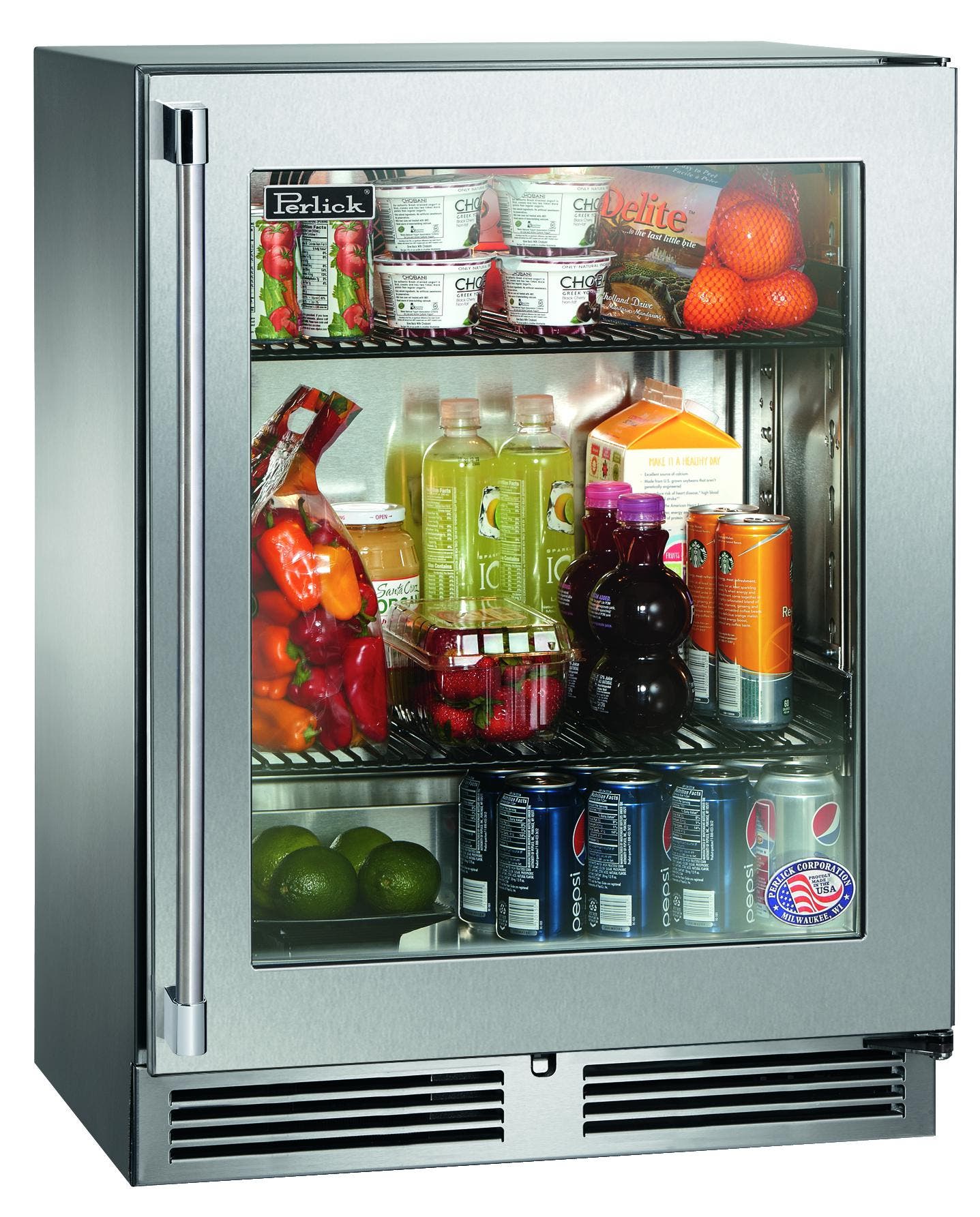 Perlick HH24RS33L Stainless Steel-Glass, Left Hinge Door Swing